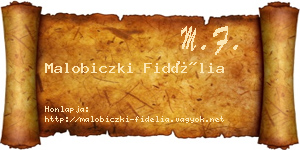 Malobiczki Fidélia névjegykártya